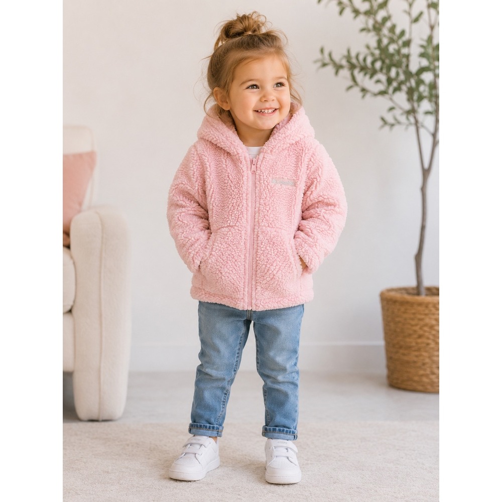 Columbia Toddler Sherpa Fleece Hoodie Pink Size 3T